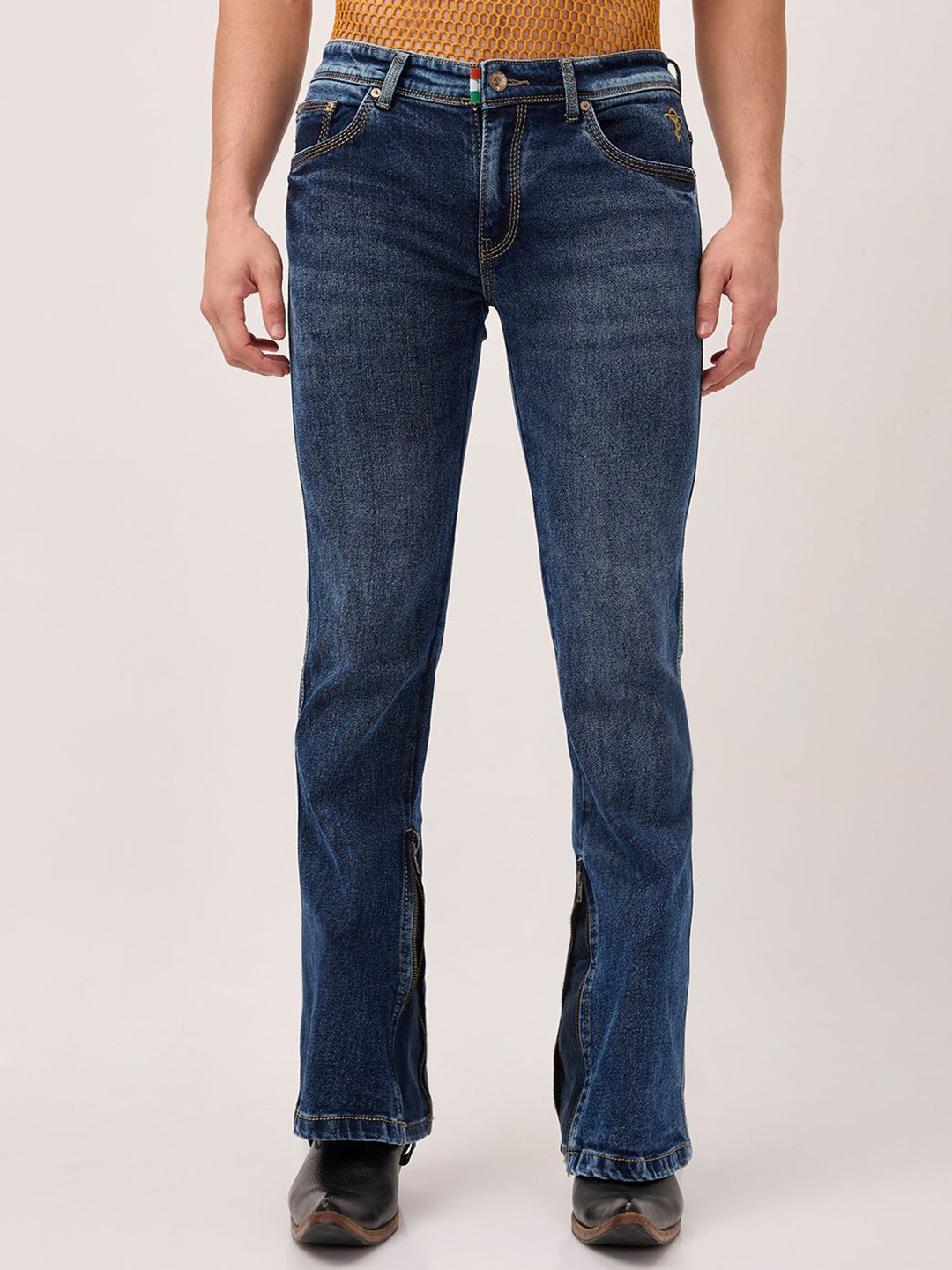 mode de base Men Light Fade Bootcut Stretchable Jeans