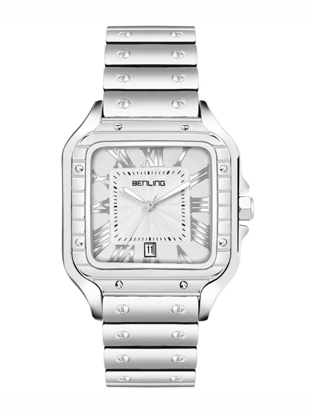 BENLING Men Bracelet Style Analogue Watch BENL-0012-SLVR