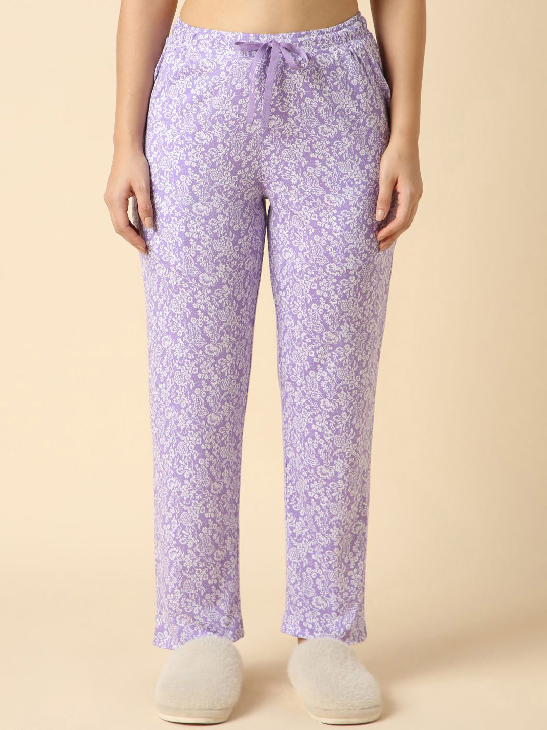 Van Heusen Women Cotton Printed Functional Pocket Lounge Pyjama