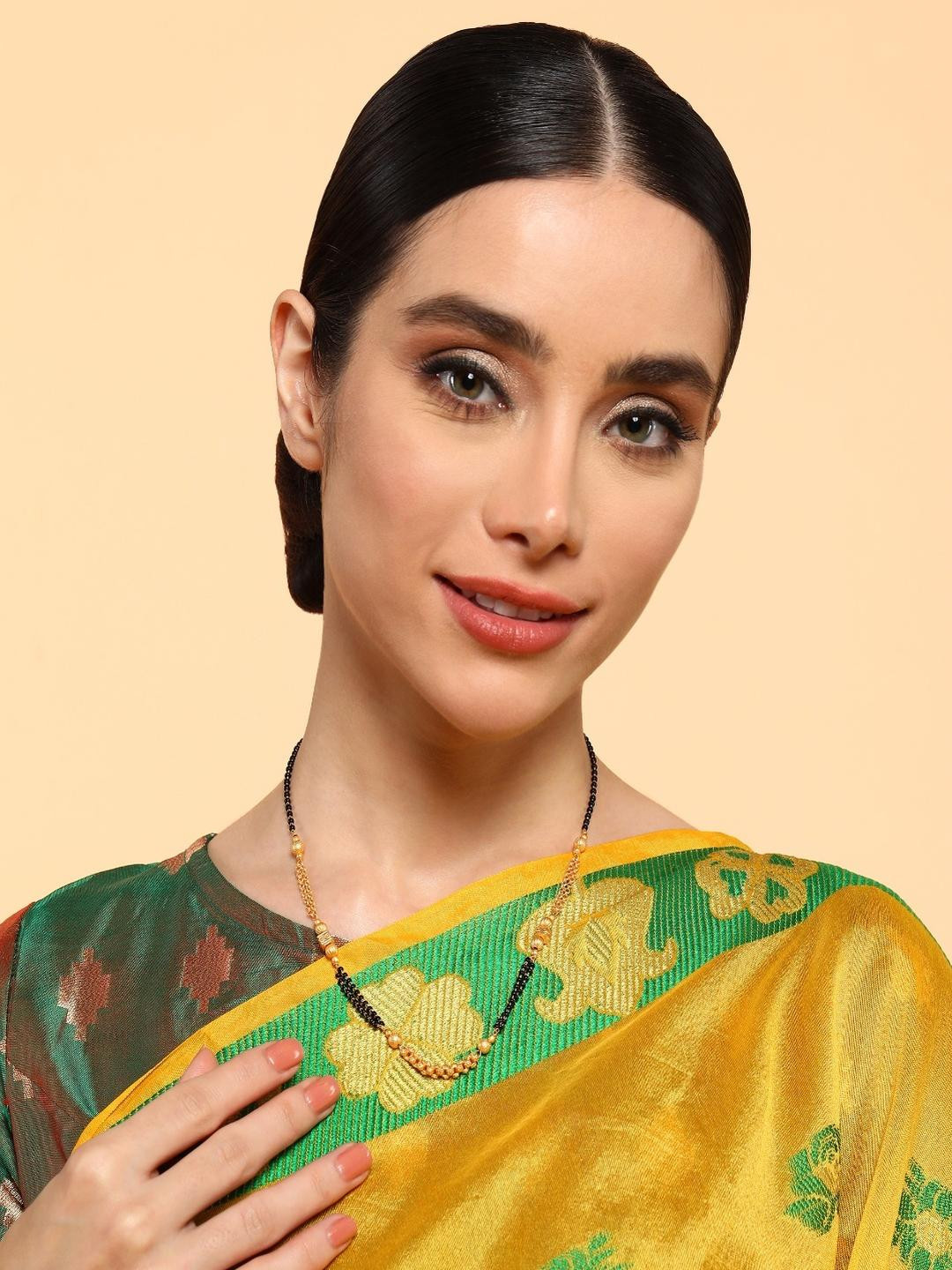 LA MESKEY Gold-Plated Brass Mangalsutra