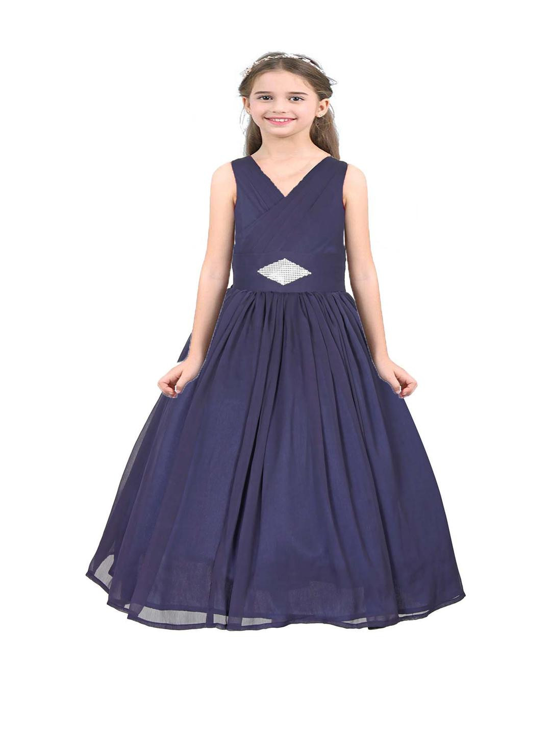 Shahina Fashion Girl's Satin Birthday Wedding Dress