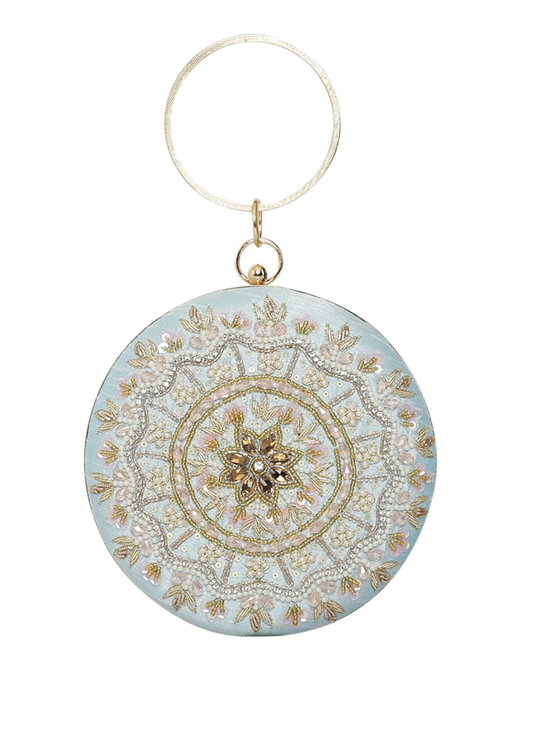 WORTHYY ACCESSORIES Embroidered Box Clutch