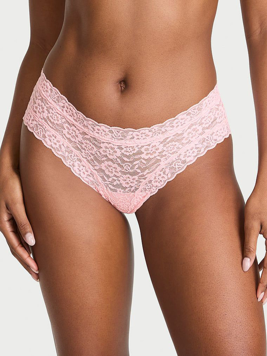 Victoria's Secret The Lacie Lace Low-Rise Knitted Cheeky Brief - 112511393MQ4