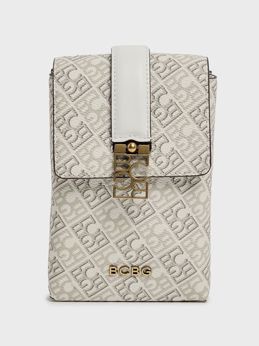 BCBG Brand Logo Printed Structured Sling Bag