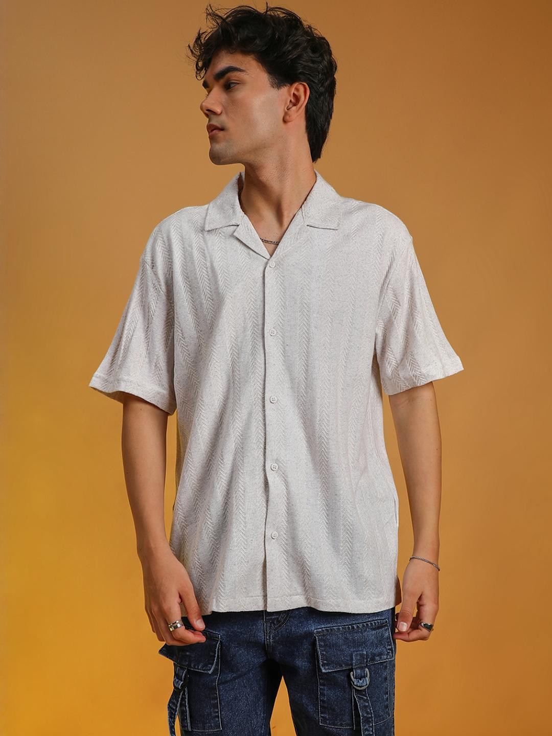 LIMEROAD Men White Shirts
