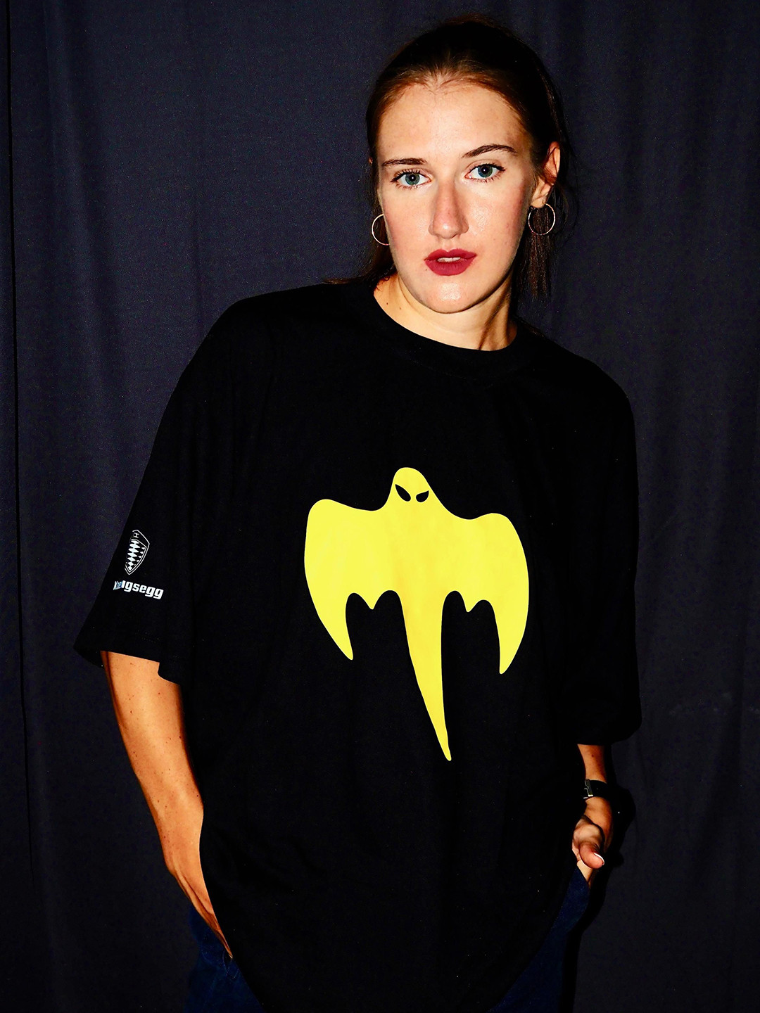 BANGS AND CRACKLES Unisex Oversized Graphic Printed Pure Cotton Dual Fusion T-Shirt