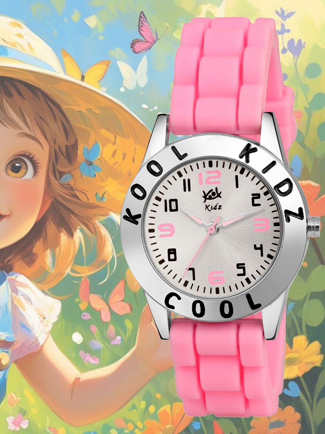 Kool Kidz Printed Straps Round Reset Time Analogue Watch DMK 032N SPINK
