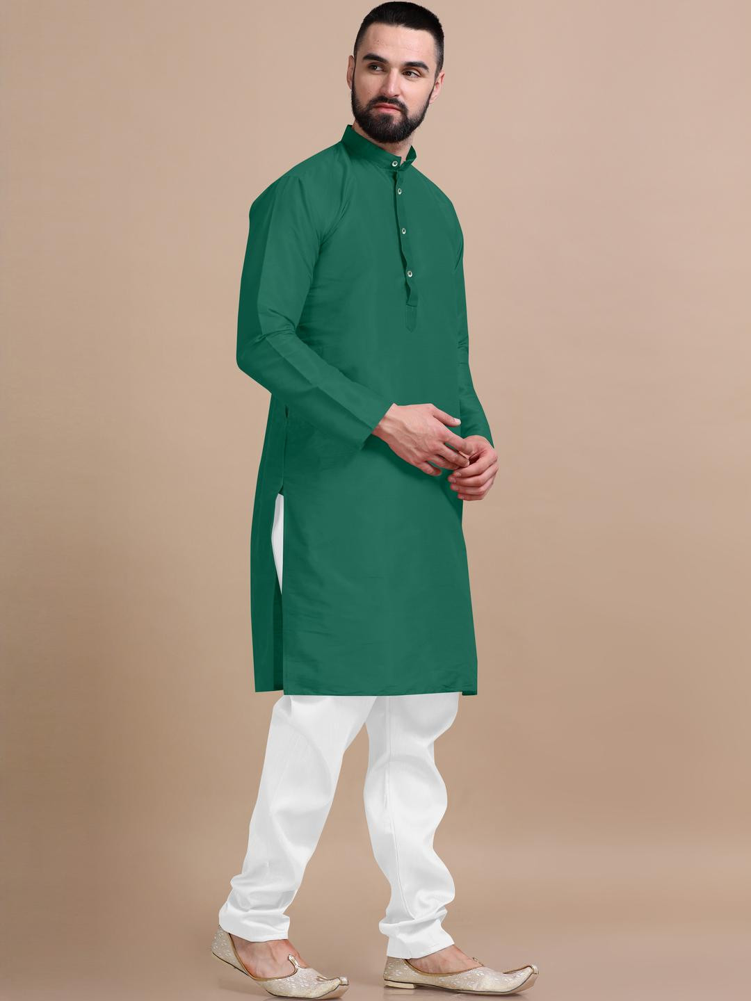 VS MALL Yellow Cotton Blend Kurta Sets