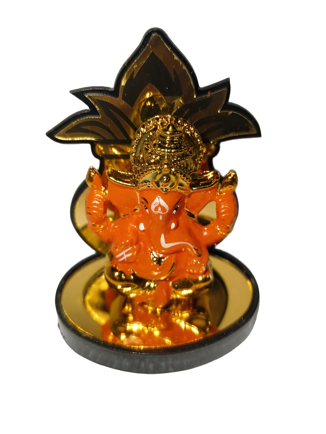 Rare Planet Orange Religious Idol Showpiece