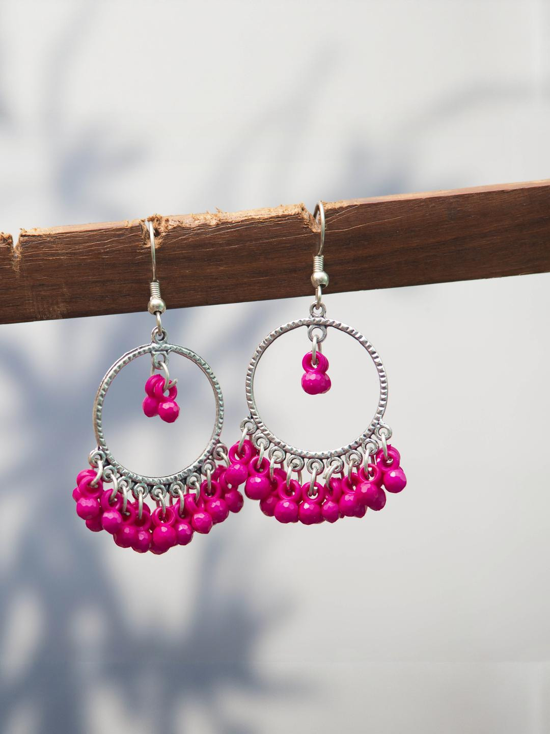 Creative Frogs Pink Alloy Earrings