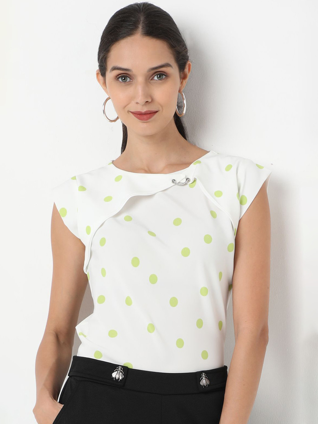 NOT SO PINK Women Polka Dot Printed Top