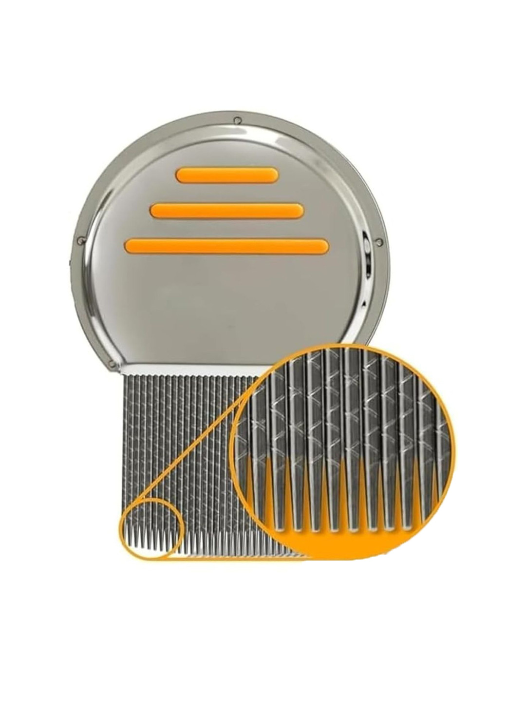 Butch Stainless Steel Hair Brush & Comb - Grey