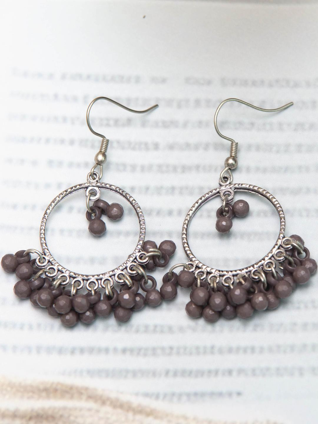 Creative Frogs Grey Alloy Earrings