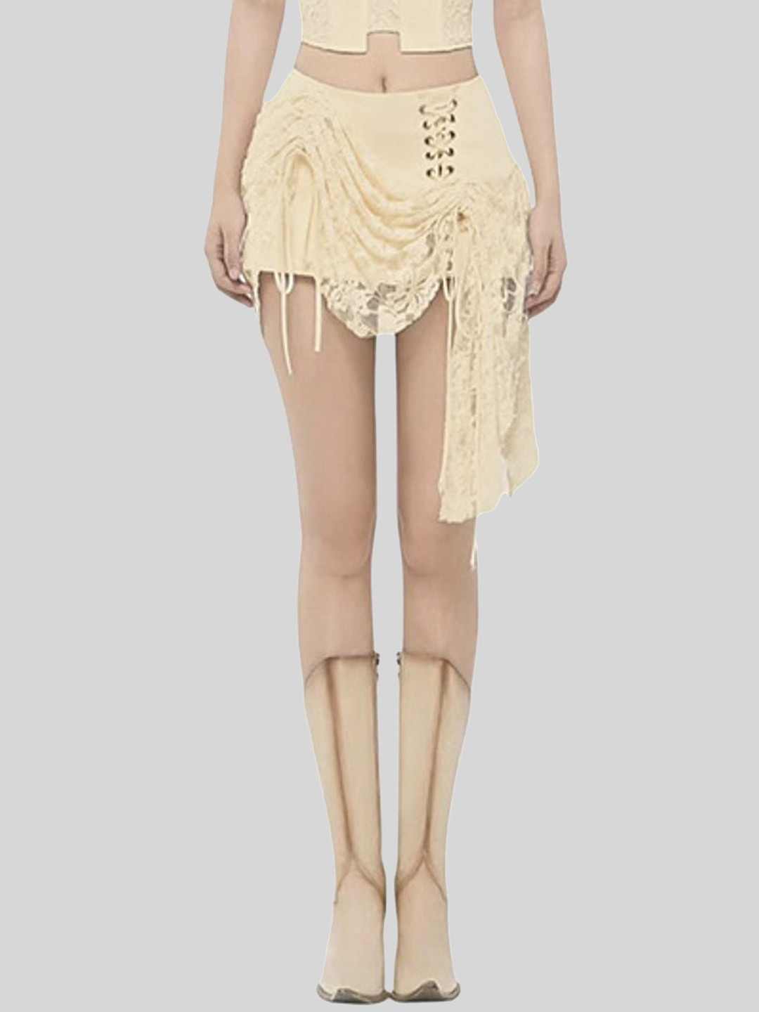 LULU & SKY Flared Low-Rise Mini Skirt