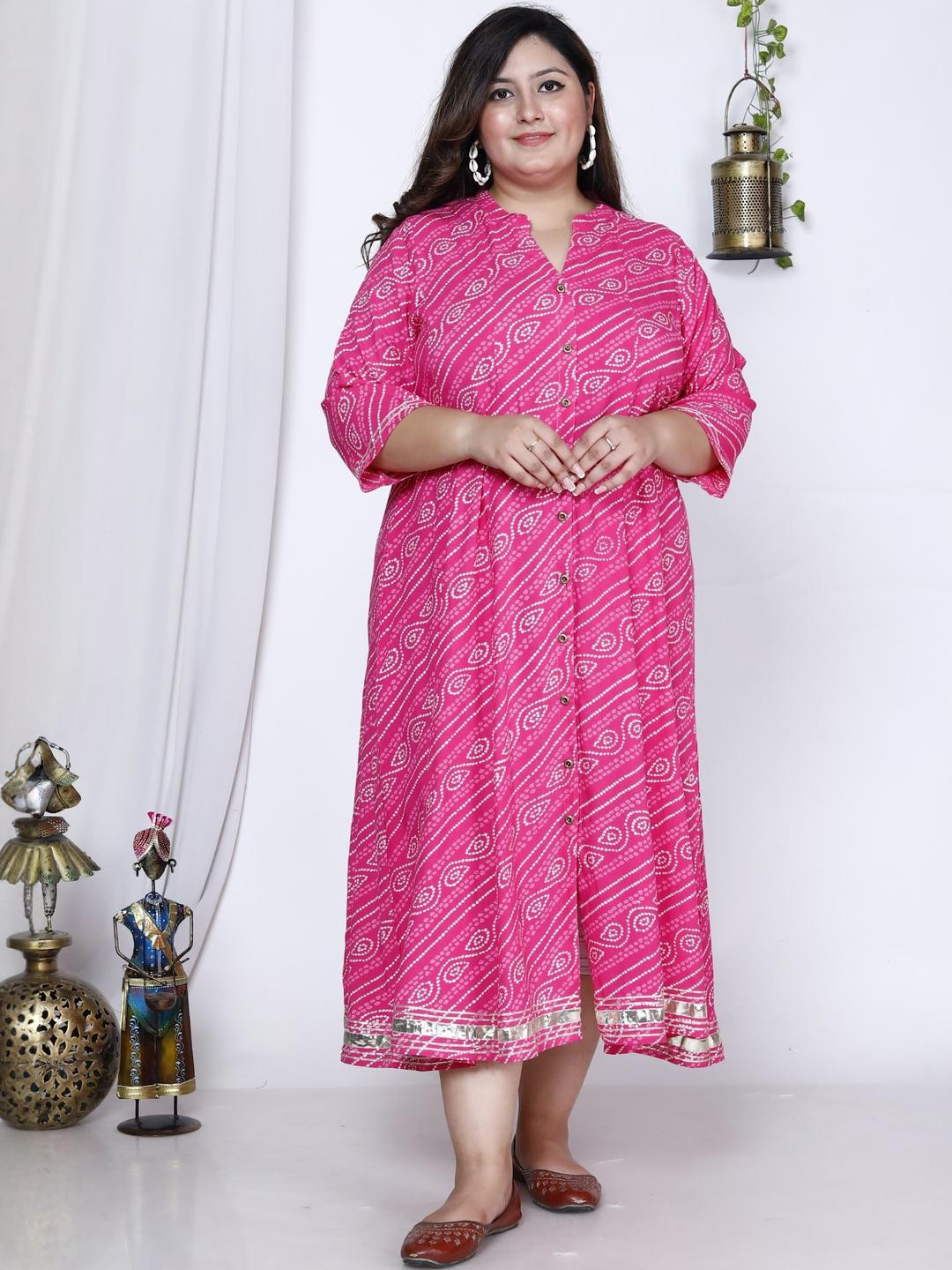 Swasti Pink Viscose Rayon Dresses