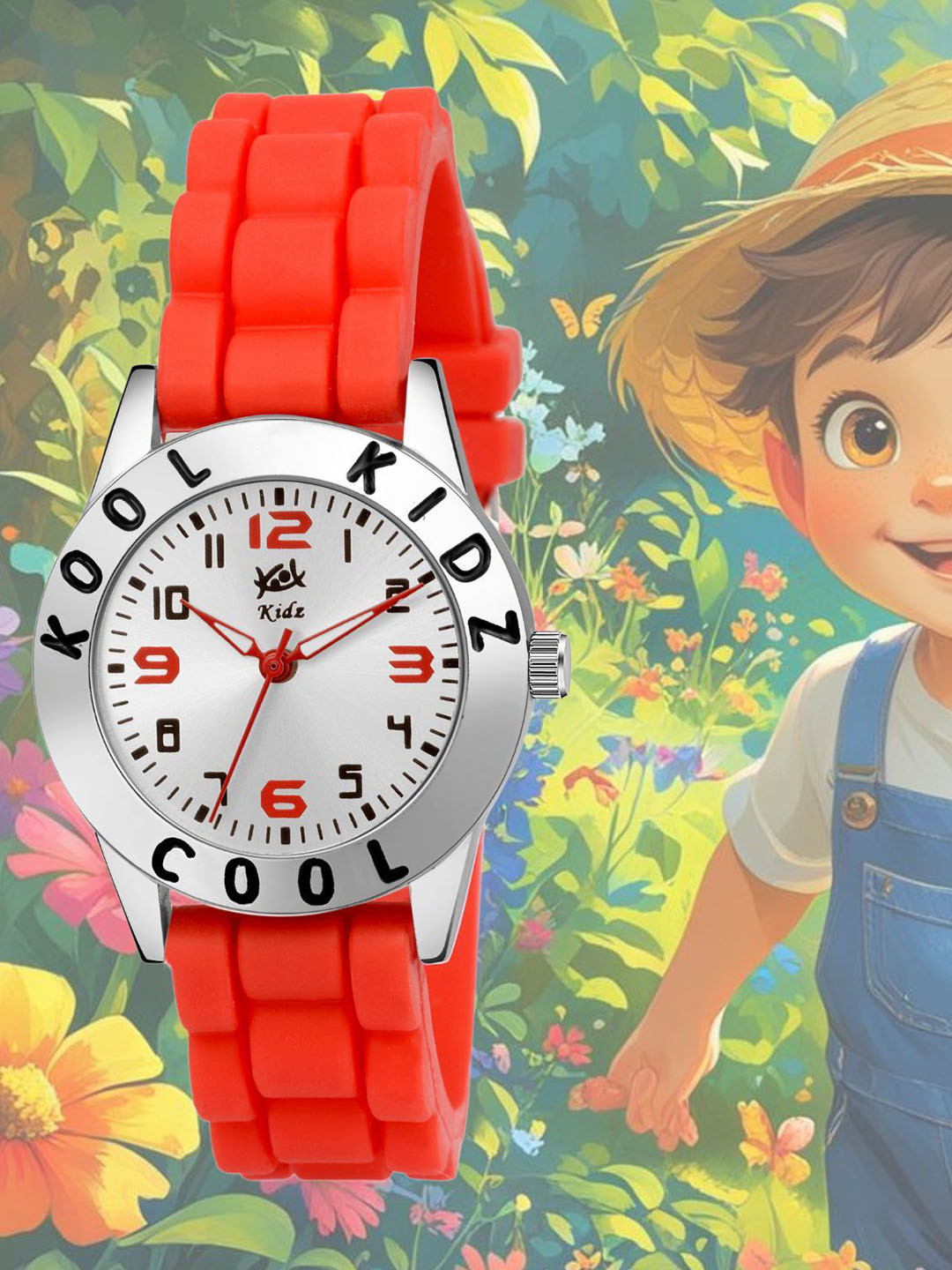 Kool Kidz Kids Brass Printed Dial & Straps Analogue Watch DMK 032N SRED