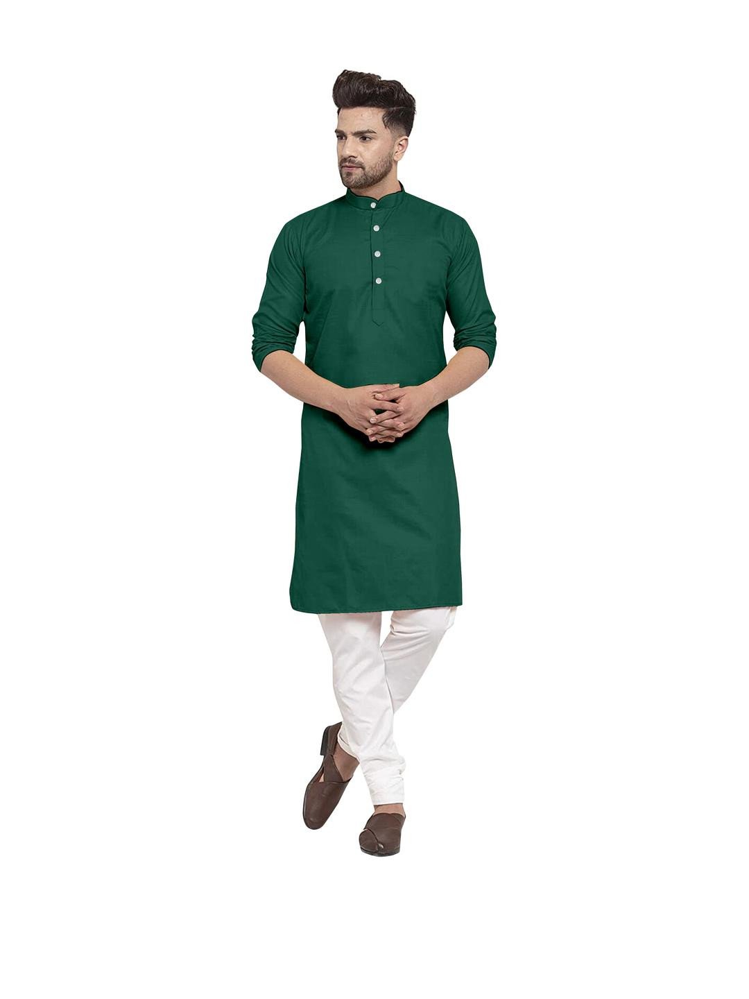VS MALL Men Navy Blue Kurtas