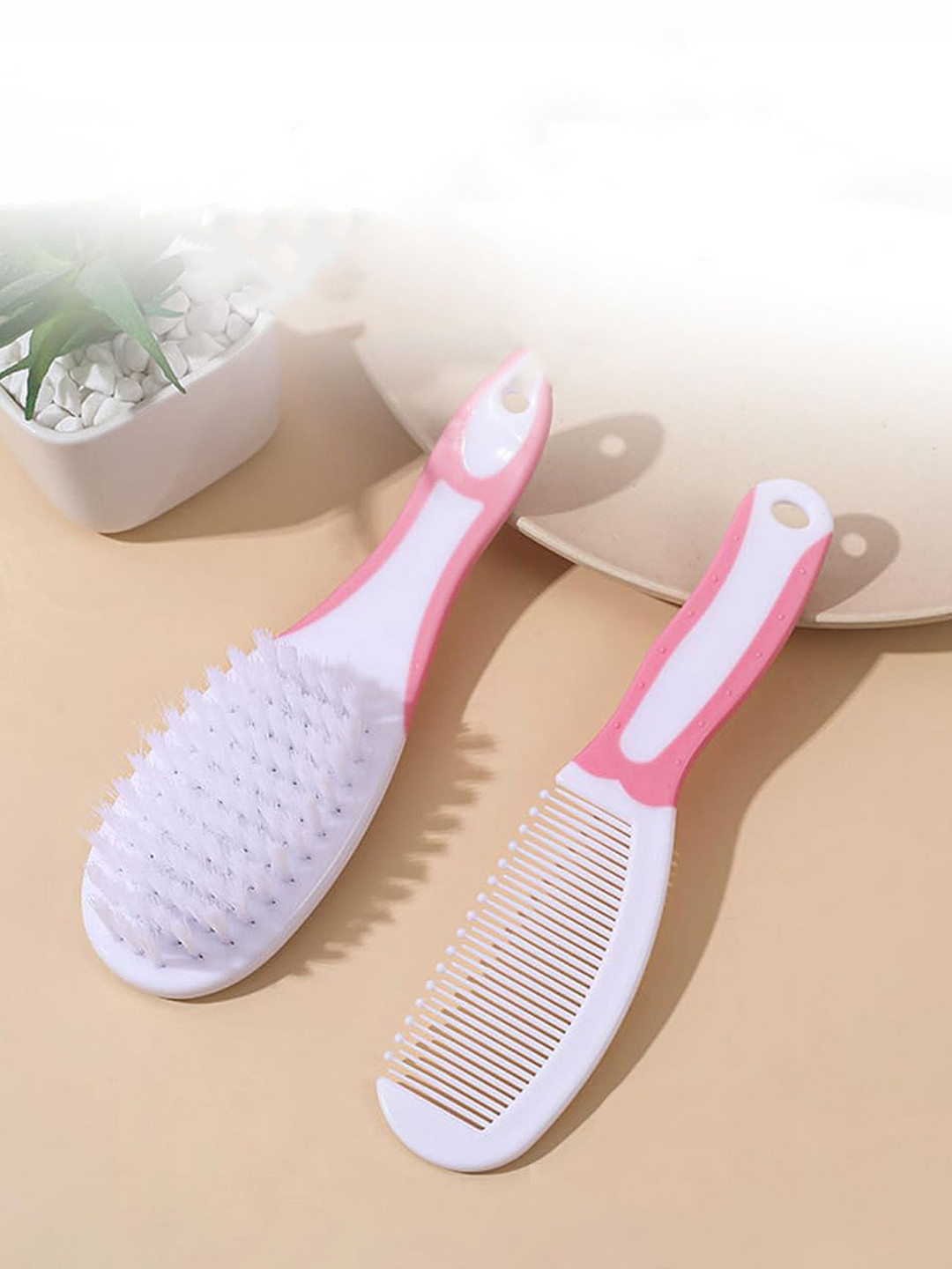 Joy Buzz Ergo Grip Soft Bristles Baby Hair Brush & Comb