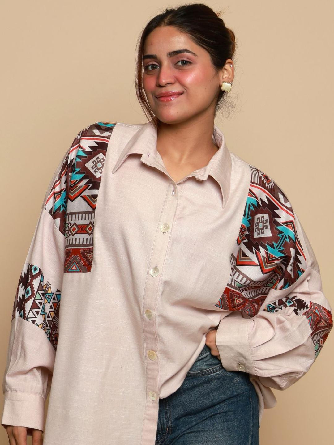 Shankriti Rose Cotton Linen Shirts
