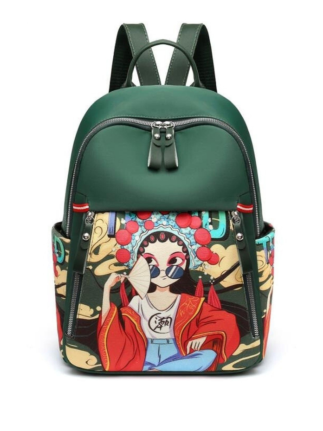 JAISOM Women Graphic Medium Regular Backpack