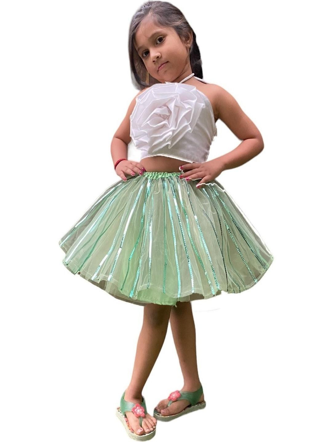 AGLARE Girls Three-line-Ttutu Seagreen