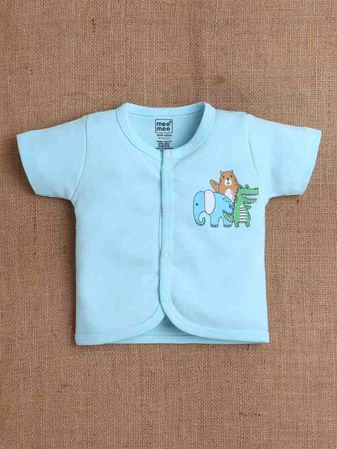 MeeMee Infants Pack of 2 Printed Cotton Jhablas Vest