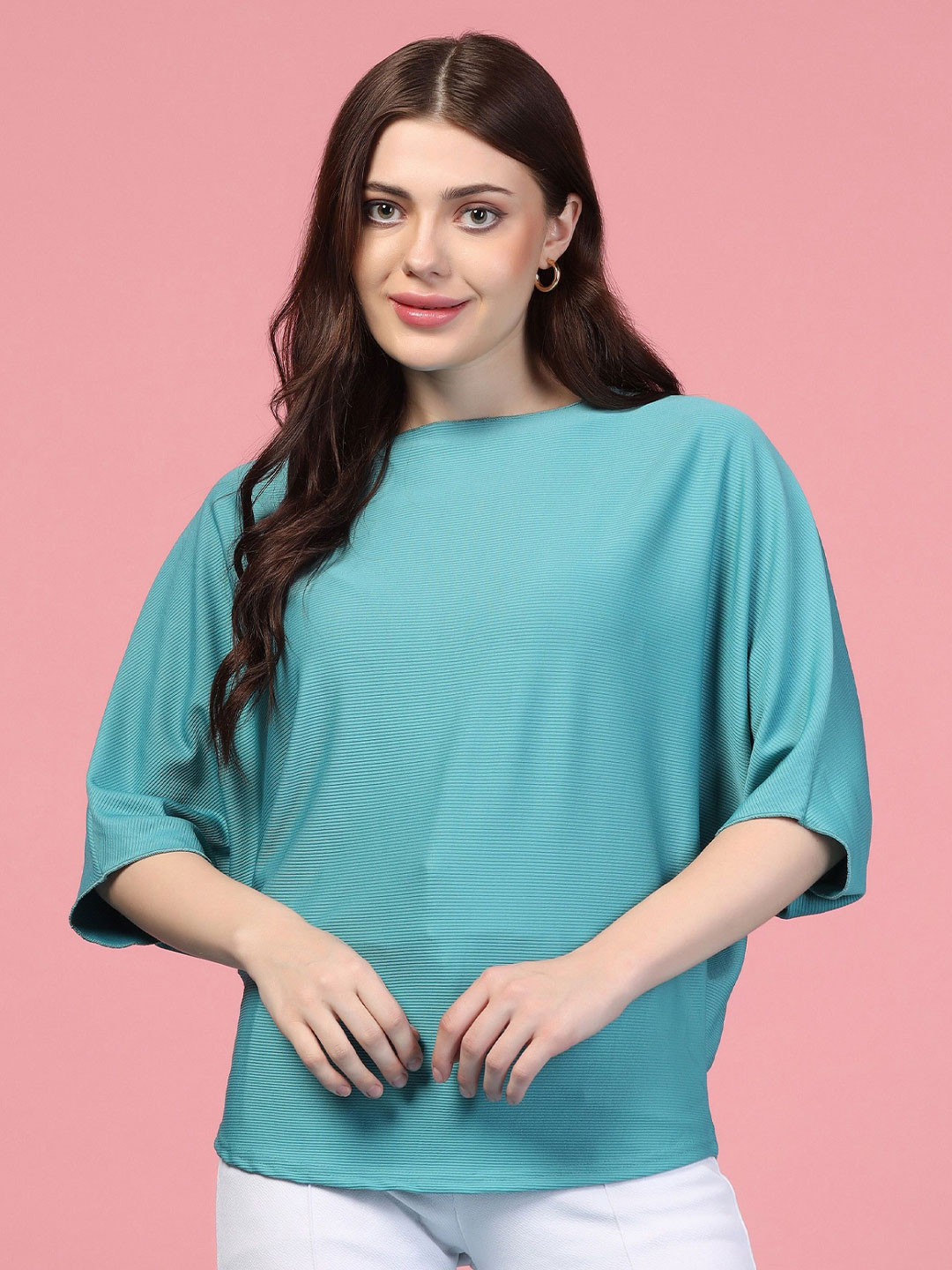RAHI TRENDZ Women Neck Batwing Sleeve Top
