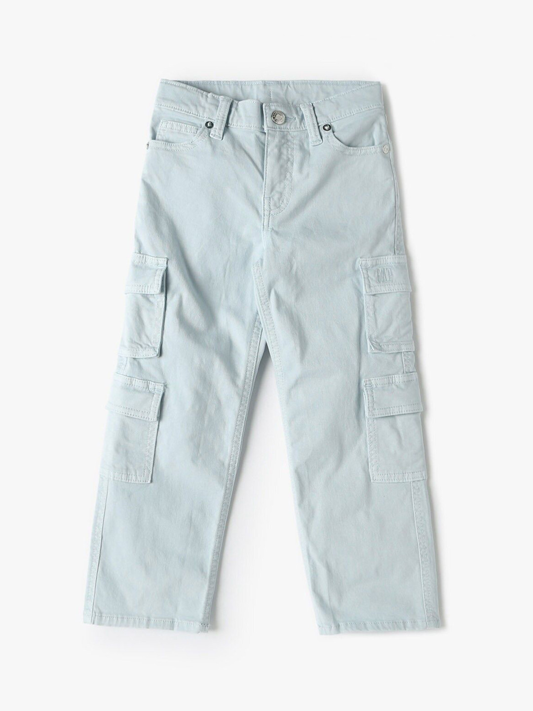 GAP Girls Mid-Rise Straight Fit Wrinkle Free Cotton Cargos