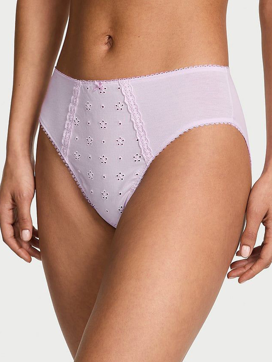 Victoria's Secret Self-Designed Pure Cotton Eyelet High-Leg Basic Briefs 1126563314EV