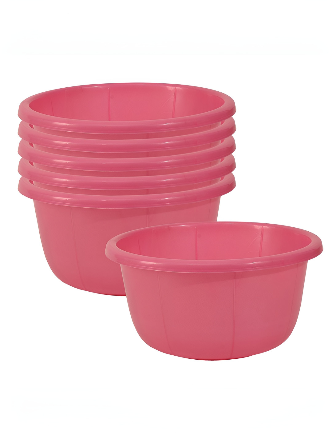 Aura Pink 6 Pcs 40 Liter Multipurpose Bath & Washing Clothe Tub