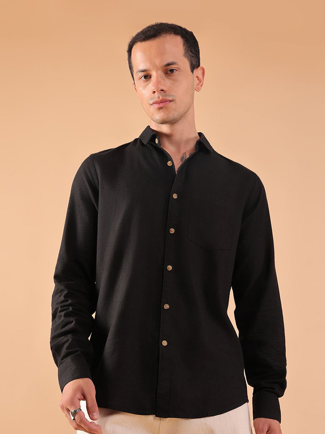 HangerLoop Cutaway Collar Linen Shirt
