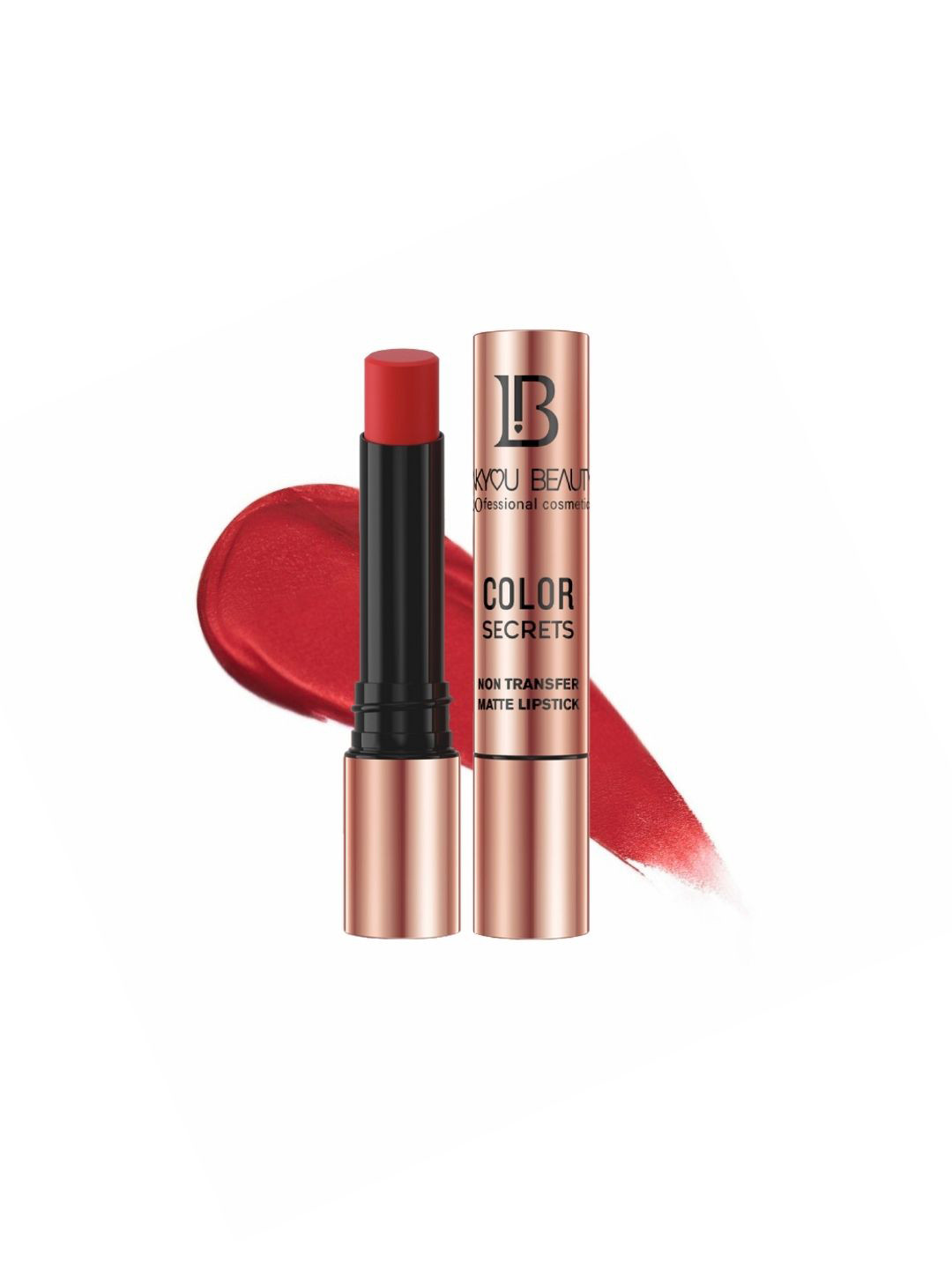 LAKYOU BEAUTY Color Secrets Non-Transfer Long Lasting Matte Lipstick - B01 Chilly Red