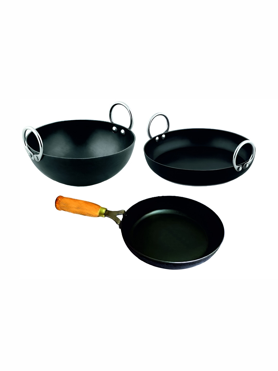 Veer Enterprises Black Easy to Clean Cookware Set of
