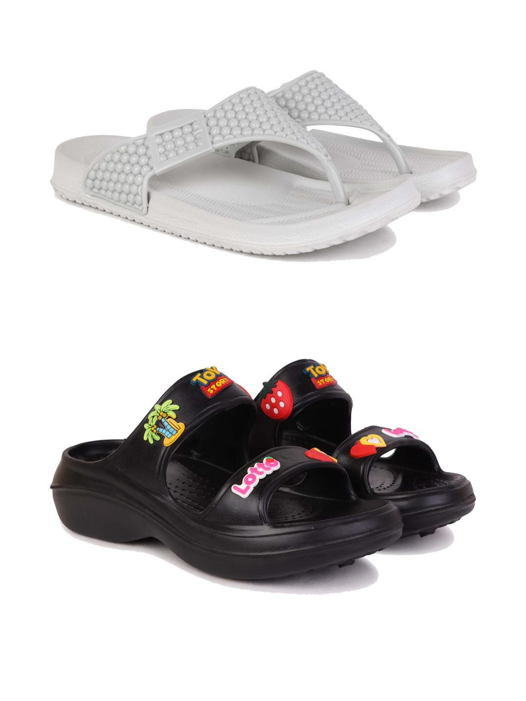 DRACKFOOT Women Rubber Thong Flip-Flops And Sandals