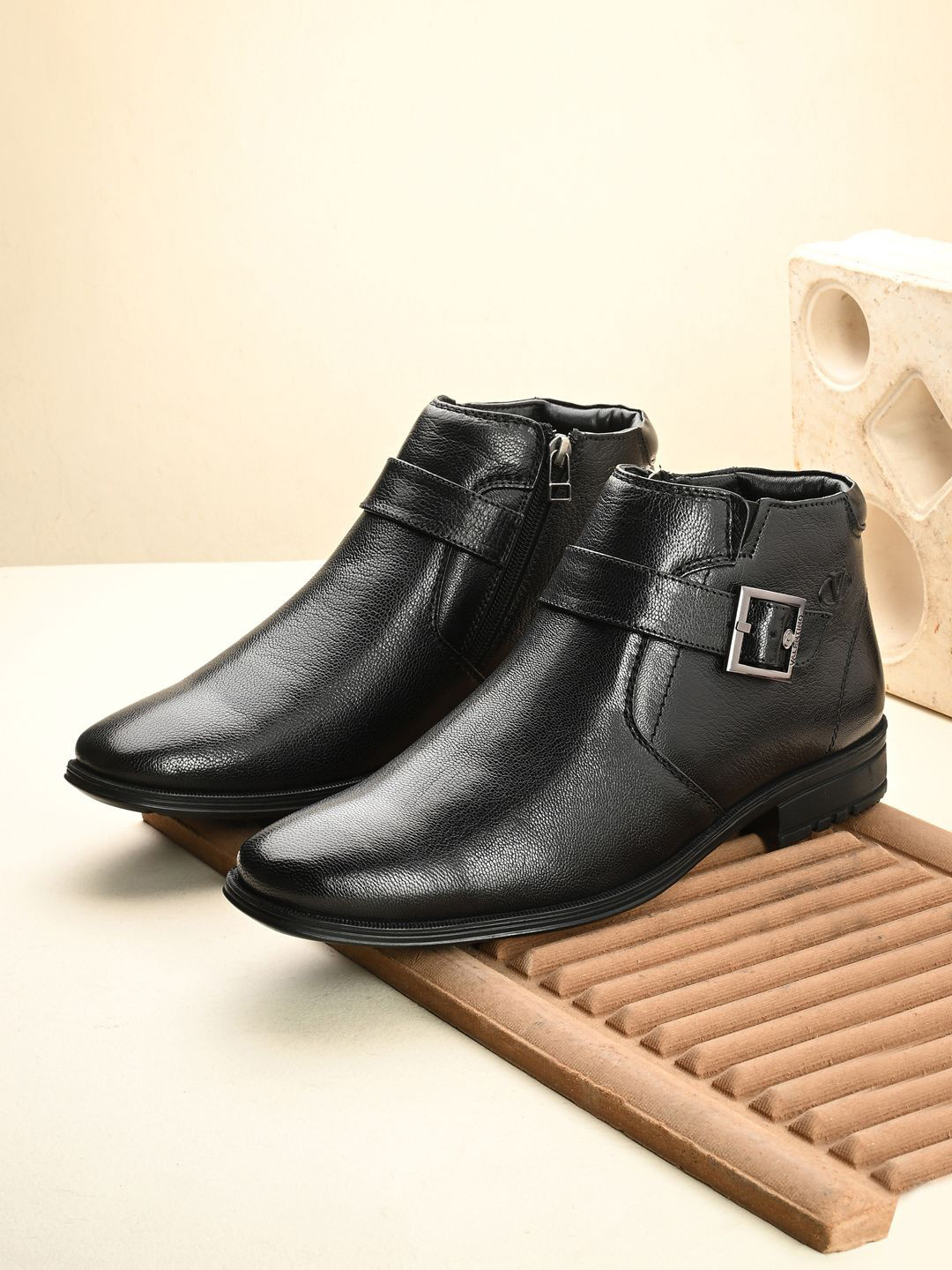 Valentino Men Textured Casual Chunky Boots