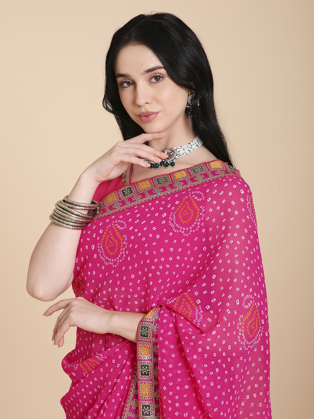 RATAN Bandhani Printed Festive Saree