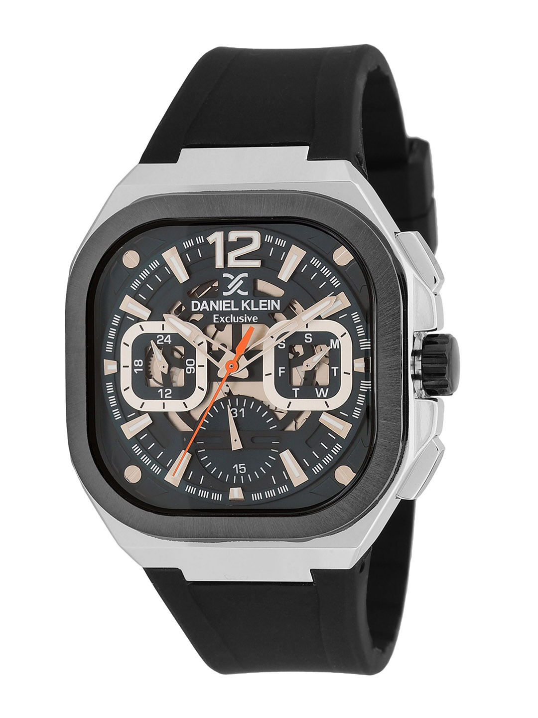Daniel Klein Exclusive Unisex Skeleton Dial & Straps Analogue Watch DK.1.14008-3