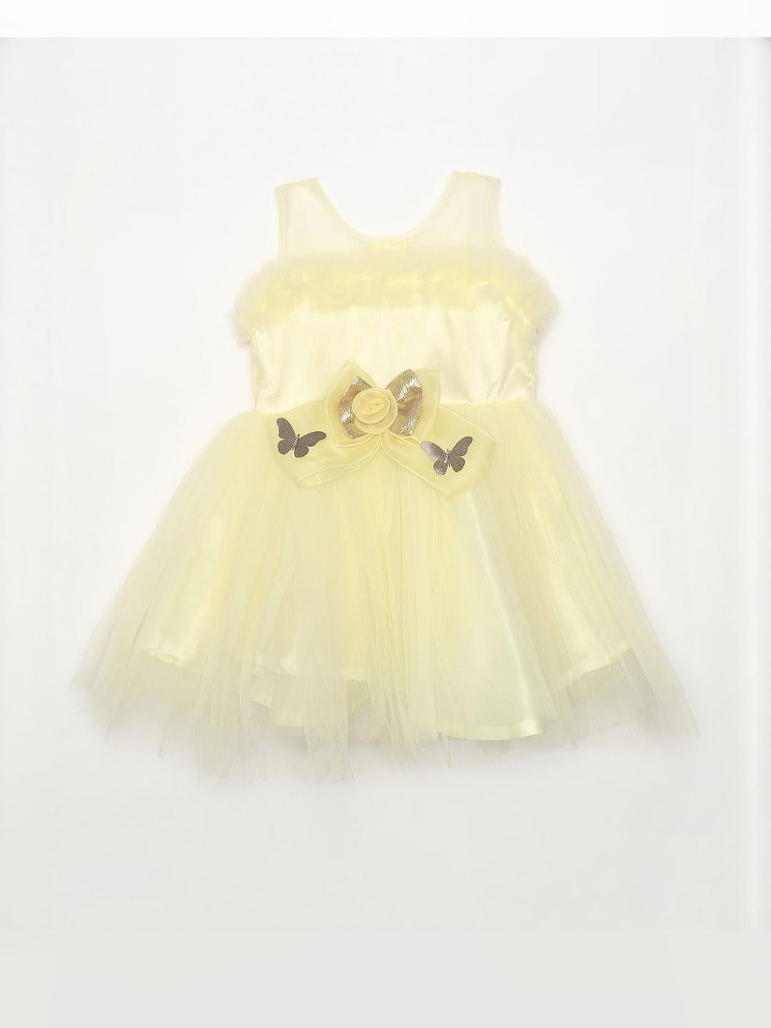 YK Yellow Fit & Flare Mini Dress