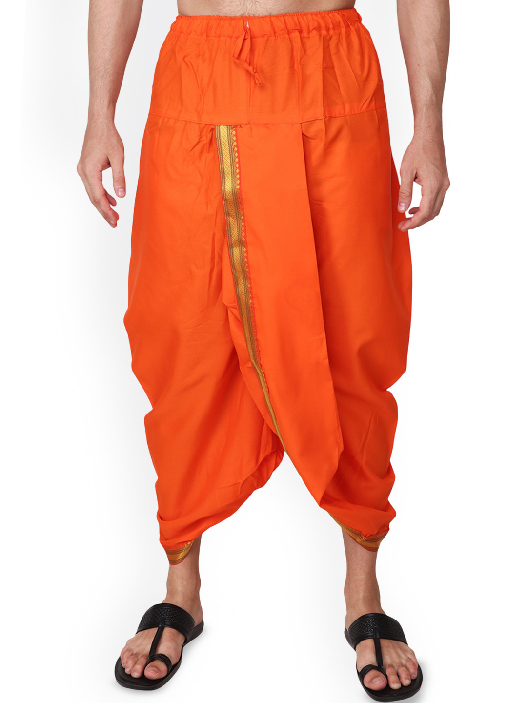 RAMESHWARAM FABRICS Men Woven design With Pleats Dhoti Pants