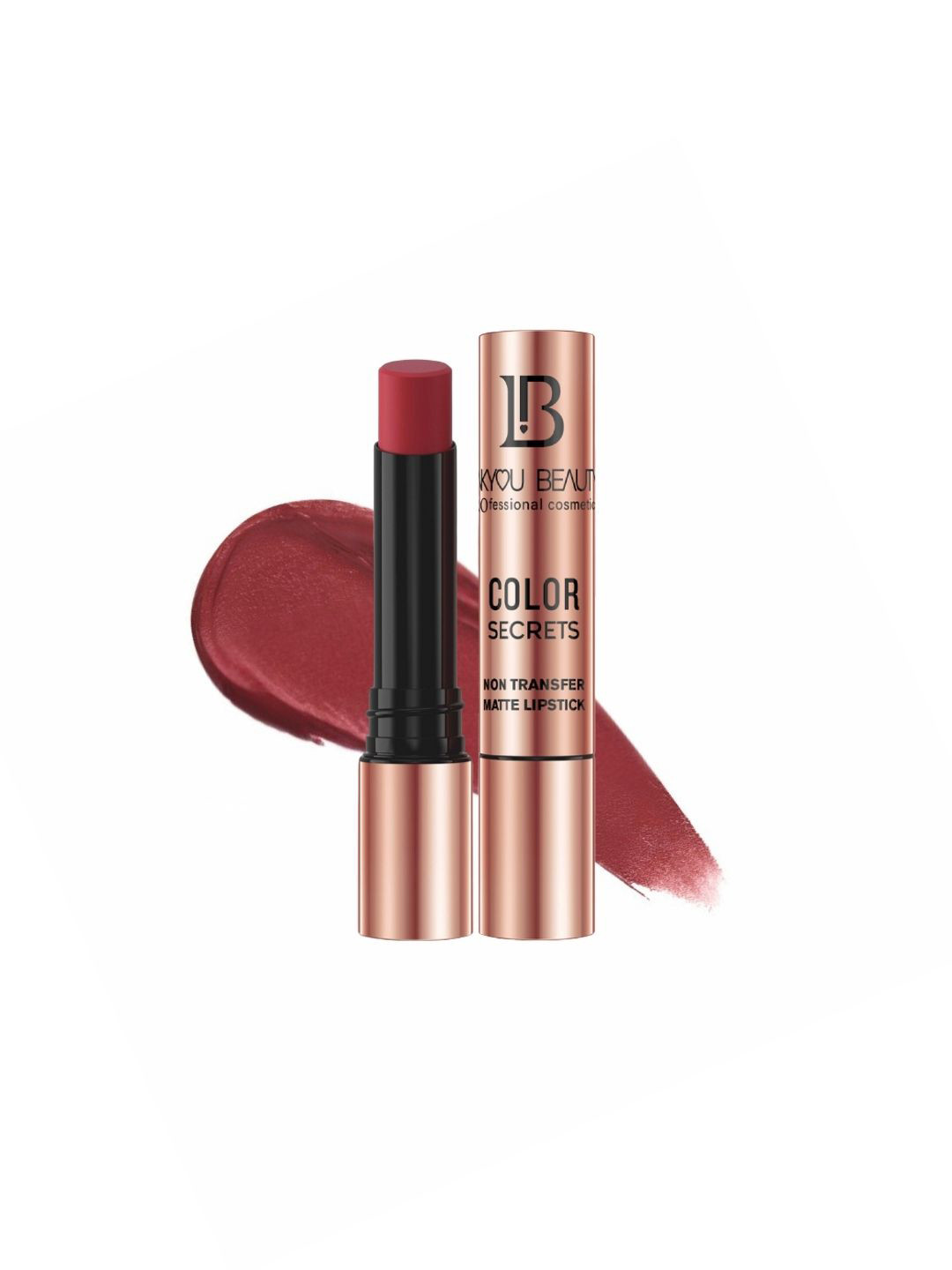 LAKYOU BEAUTY Color Secrets Non-Transfer Long Lasting Matte Lipstick - Jet Maroon B21