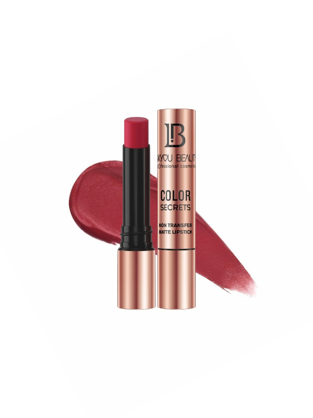 LAKYOU BEAUTY Color Secrets Non-Transfer Long Lasting Matte Lipstick - Chill Maroon B20