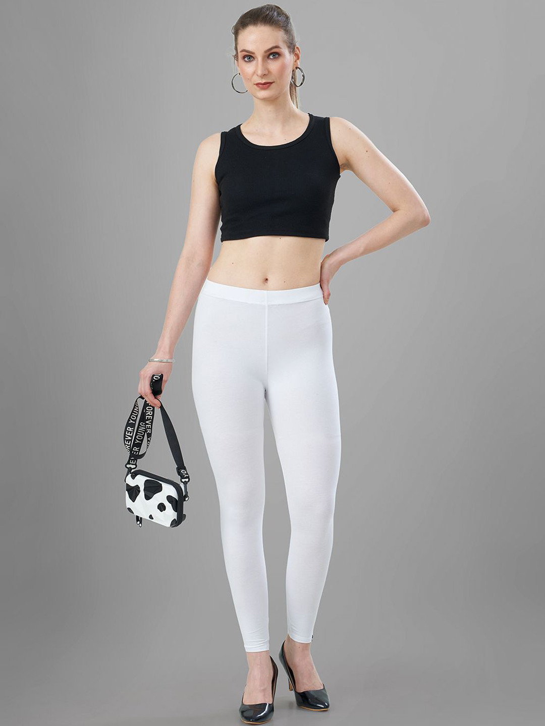 TITTLI Mid-Rise Stretch & Seamless Ankle-Length Leggings
