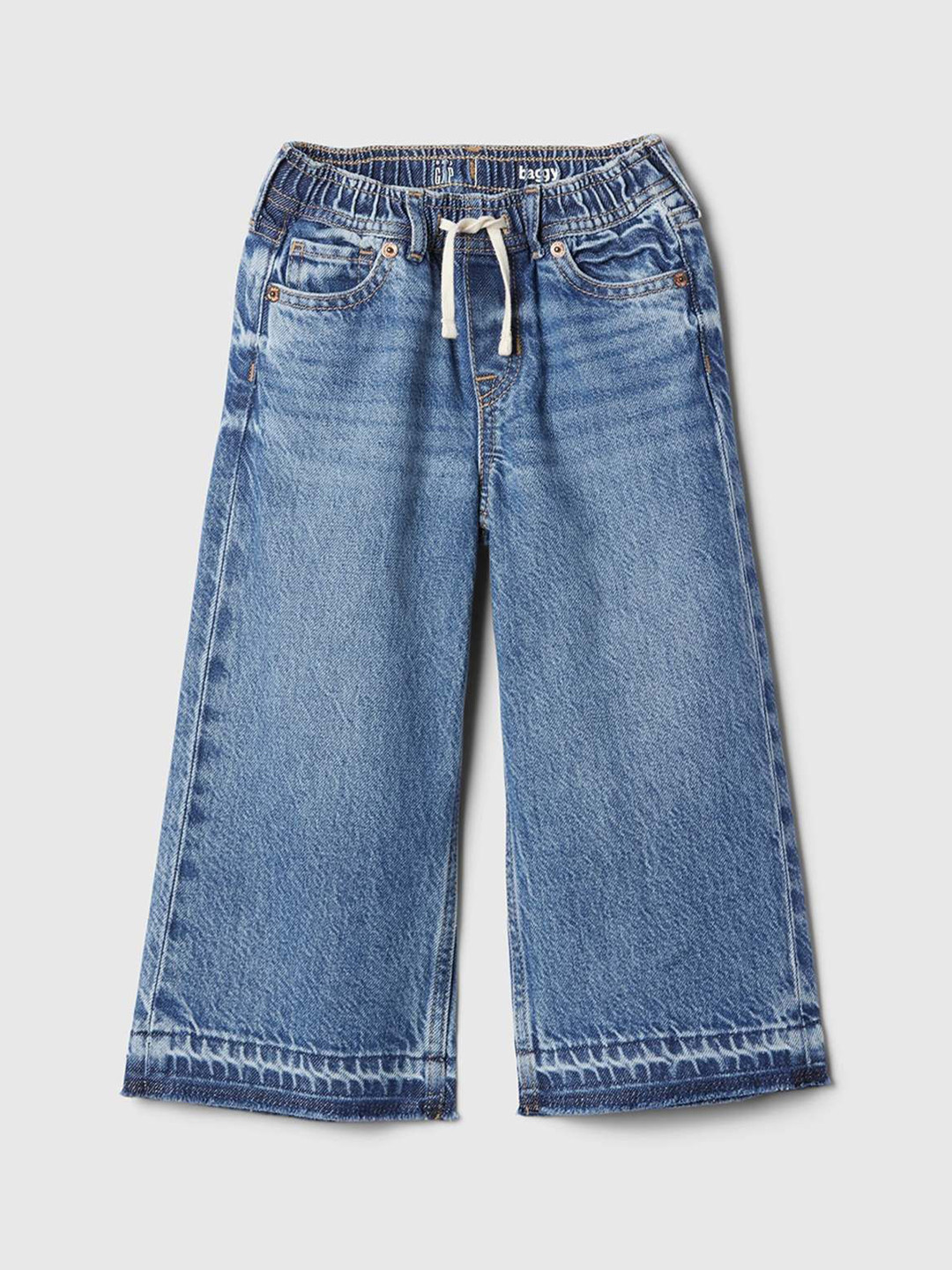 GAP Girls Pure Cotton Mid-Rise Baggy Fit Jeans