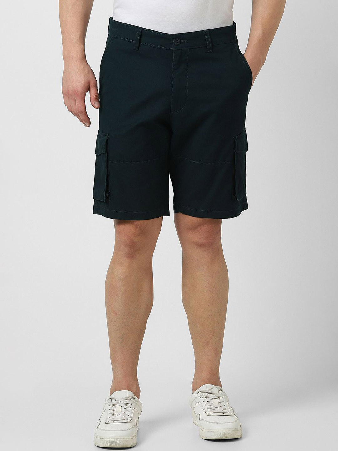 Van Heusen Sport Men Regular Fit Mid-Rise Pure Cotton Cargo Shorts