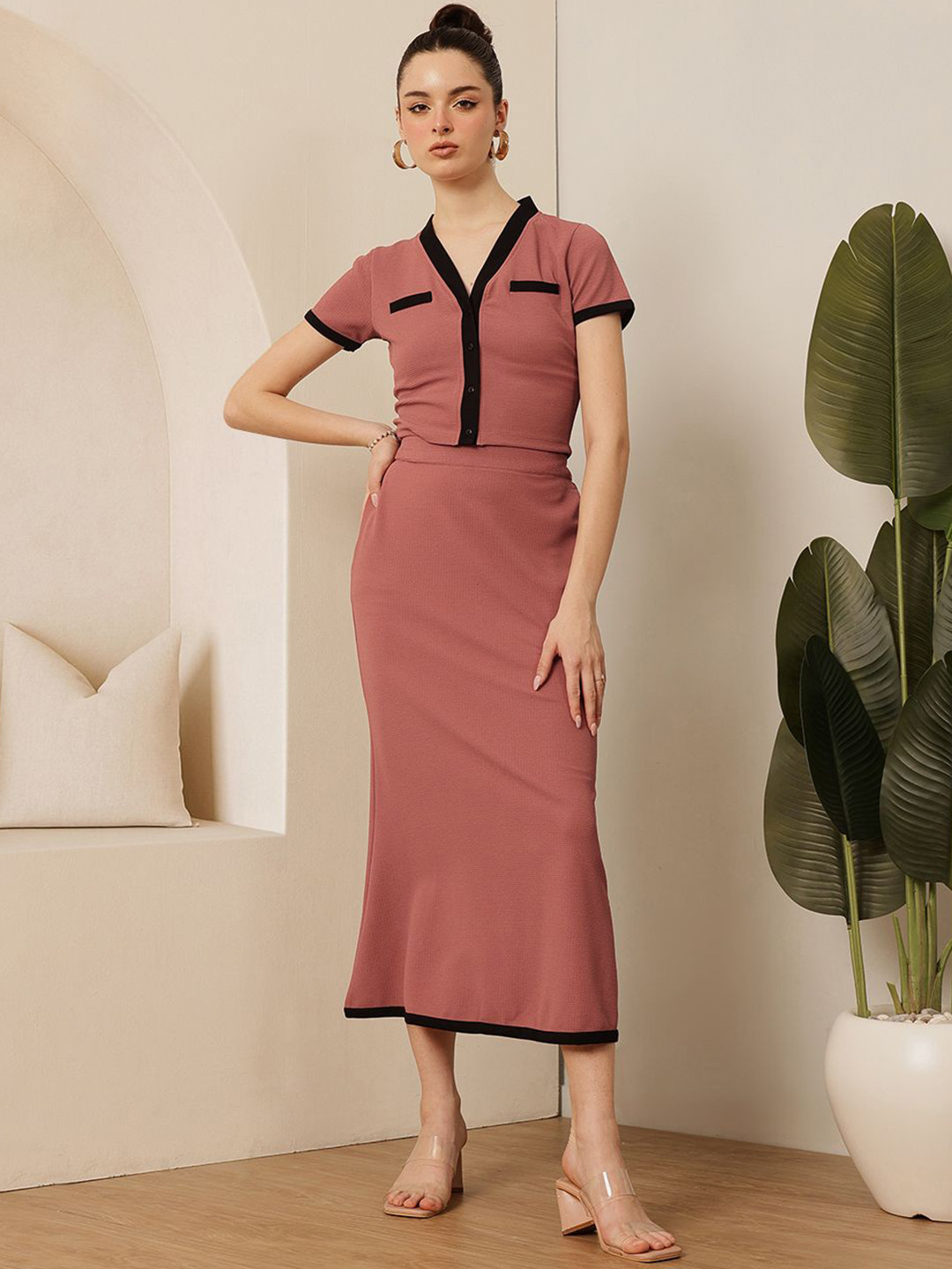 STREET 9 V-Neck Top With Skirts Co-Ords