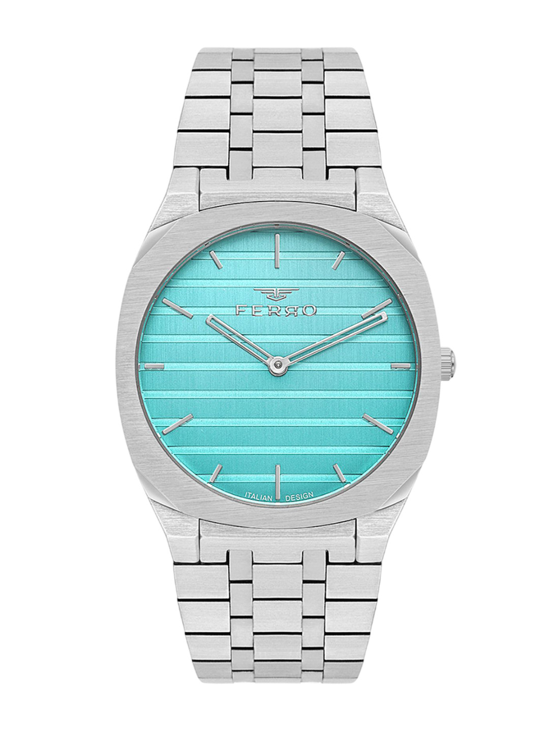 Ferro Men Momento  Brass Dial & Stainless Steel Bracelet Style Straps Watch FM43004A-A3