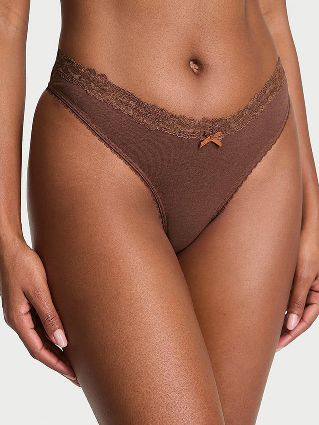Victoria's Secret Lace-Waist High-Leg Scoop High-Rise Thong Brief 1126305419F0