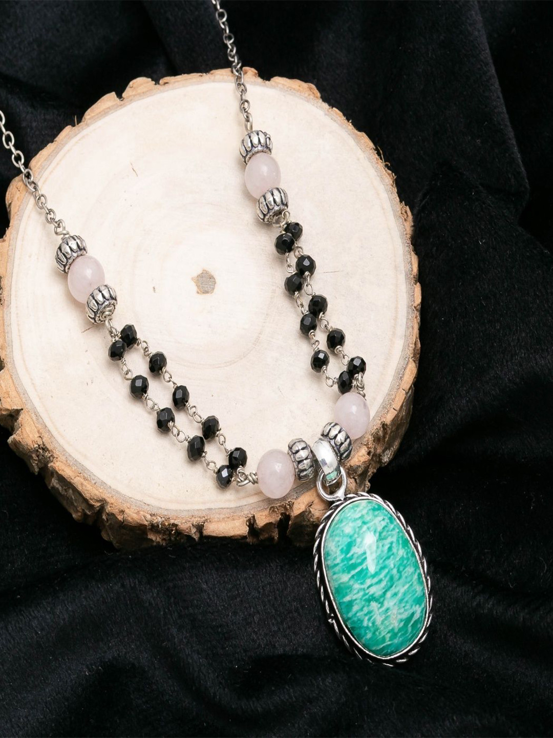 Shrim jewels Brass Brass-Plated Oxidised Necklace