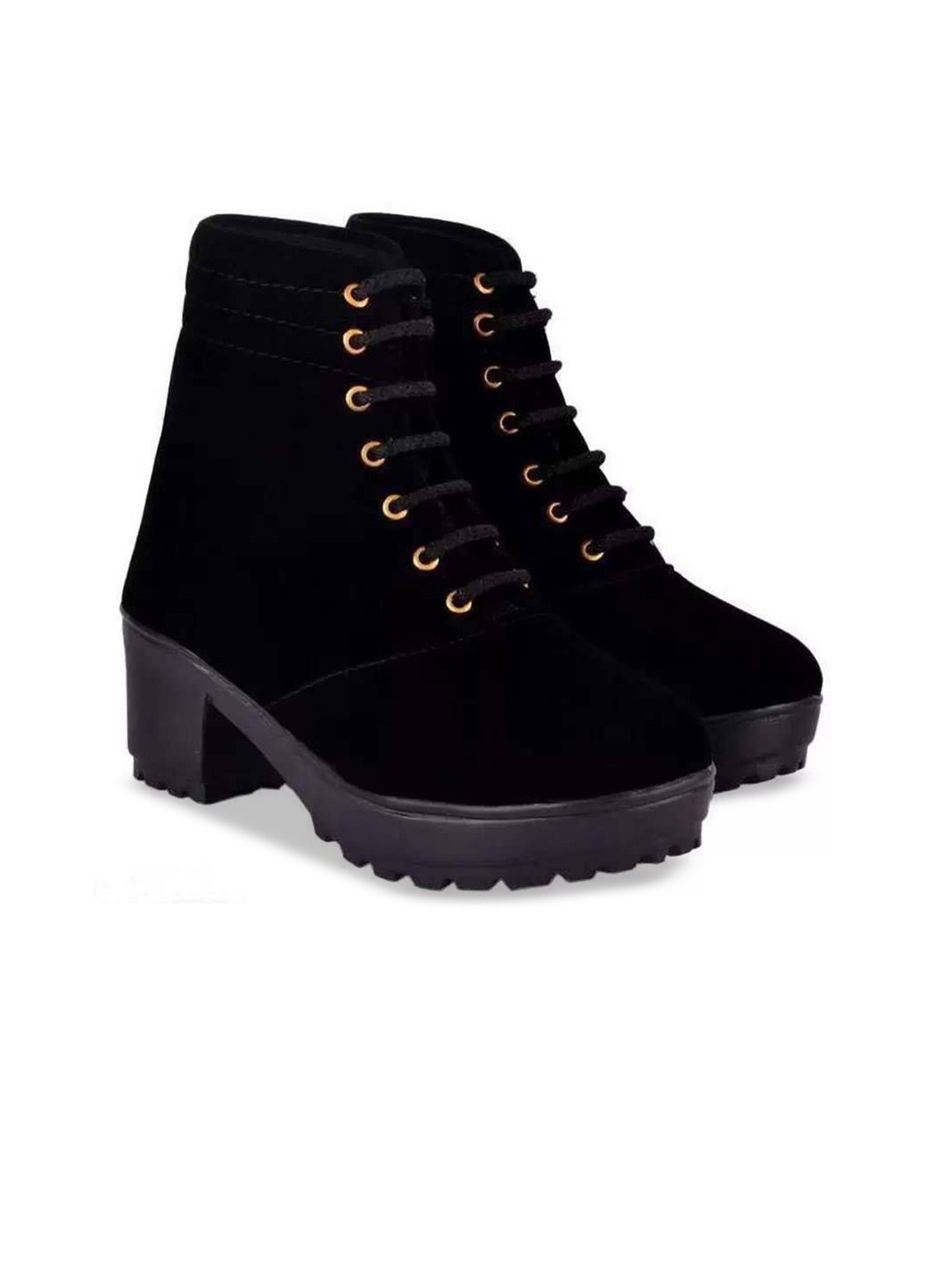SHOE LAB Women Suede Heeled Boots