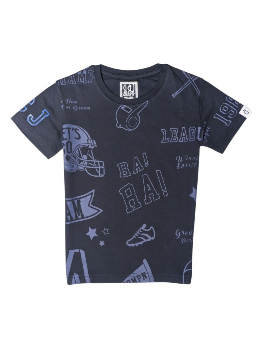 Gini and Jony Boys Conversational Printed Round Neck Cotton T-shirt